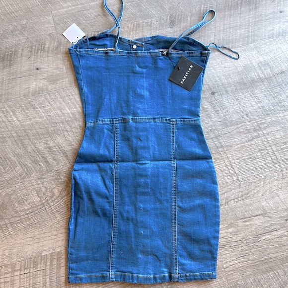 Premium Stretch Denim Button Down Dress 99% Cotton - Picture 17 of 17